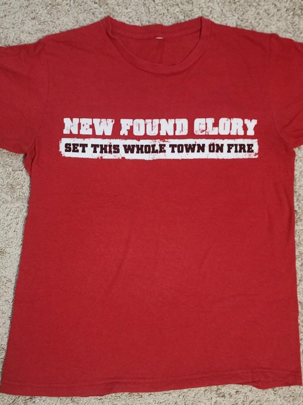 New Found Glory - Ready, Aim, Fire! Song Lyrics Shirt - Size Medium